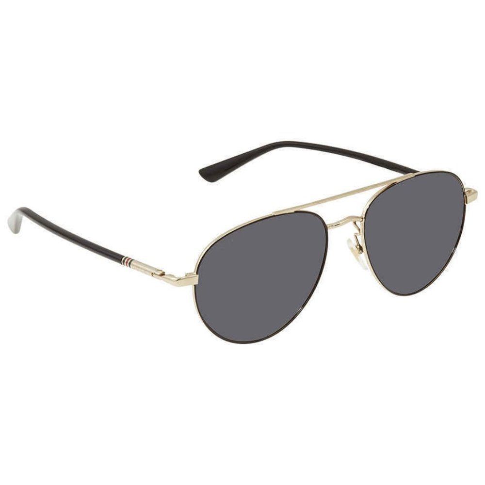 NEW Gucci Grey and Gold Aviator Men's Sunglasses